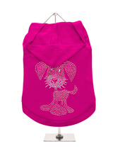 GlamourGlitz UrbanPup Dog Hoodie - Exclusive GlamourGlitz 100% Cotton Hoodie.This cute, light hearted design for dog lovers is sure to please your best friend & make a statement about who is the love of your life. Crafted with Pink & Silver Rhinestuds that catch a sparkle in the light. Wear on it's own or match with a GlamourGlitz ''...