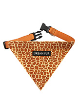 Giraffe Print Bandana - Our Giraffe Bandana is a contemporary animal print style and is right on trend. Just attach your lead to the D-ring and this stylish Bandana can also be used as a collar. It is lightweight, incredibly strong, stylish and practical.