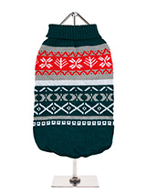 Green Fair Isle Vintage Sweater - We're constantly inspired by heritage designs not only from Britain but also from Scandinavia, especially when those designs are in style as they are this season. A high turtle neck and elasticated sleeves make this sweater extra cosy and the vibrant pattern will brighten up even the greyest of days...