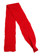 Red Knitted Scarf - Our knitted scarves can be worn in a number of ways. One end of the scarf has an opening so that it can be worn like a tie. Or it can be simply tied around the neck. But whatever way it is worn it is guaranteed to create that casual look while keeping the neck and chest warm. 