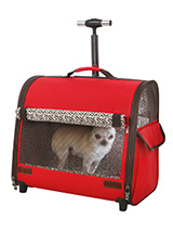Red Travel Carrier - This Red Trolley Carrier is an amazing fantastic versatile item. You will wonder how you managed without it. When you extend the telescopic handle it can be used as a wheeled carrier and can be pulled along on its wheels, just like a regular suitcase, the only difference this time is that the conten...