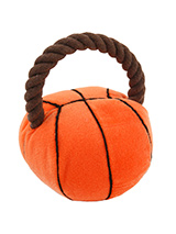 Basketball Plush & Squeaky Rope Toy - This is a great toy for solo play or for you to join in. Dogs like nothing better than a round of tug o' war, but just remember to let them win! This toy will provide hours of fun for your pup as he squeaks with every bite. These soft, cute and cuddly toys are designed for your dog to both snuggle w...