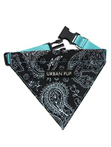 Black & Blue  Paisley Bandana - The Paisley pattern has its origins in Ancient Babylon but is now synonymous with the town of Paisley in Scotland. We thought it would look class on your dog.Just attach your lead to the D ring and this stylish Bandana can also be used as a collar. It is lightweight and incredibly strong. You can be...