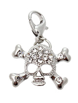 Diamante Skull Dog Collar Charm - Skulls never go out of style and this diamante encrusted piece is no exception. Skulls don't have to be scary, they can also be cool and edgy making your pup the coolest dude or dudette on the block. 
