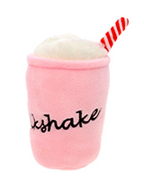 Milkshake Plush & Squeaky Dog Toy - Why don't you indulge your dog in a delicious vanilla milkshake and you could even add our juicy burger toy. This classic American fast food toy will keep you dog amused for hours, maybe even long enough for you to eat yours before the begging starts. This toy will provide hours of fun for your pup...
