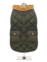 Forest Green Quilted Town & Country Coat - Introducing Urban Pup's Quilted Town and Country Coat, expertly designed  for a fusion of lightweight warmth and timeless elegance. This  versatile piece is perfect for the sophisticated canine, whether  strolling through the city or exploring the countryside.<br /><br />Featuring a luxurious soft c...