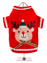 Prancers Christmas Sweater - Celebrate the holiday season with our adorable Prancer Christmas Dog  Sweater! Inspired by the spirit of teamwork that saved Christmas, this  sweater pays tribute to Prancer, Santa's trusty reindeer sidekick who  keeps the sleigh team in perfect harmony.<br /><br />Designed with both style and comfo...