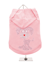 GlamourGlitz UrbanPup Dog Hoodie - Exclusive GlamourGlitz 100% Cotton Hoodie. This cute, light hearted design for dog lovers is sure to please your best friend & make a statement about who is the love of your life. Crafted with Pink & Silver Rhinestuds that catch a sparkle in the light. Wear on it's own or match with a GlamourGlitz '...
