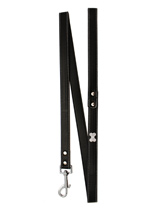 Black Leather Diamante Lead - Sparkling Bling Lead. This black leather lead has silver clip finished with a large sparkling diamante bone.S Width: 14mmM Width: 19mmL Width: 25mmLead Length: 1.08m / 48''