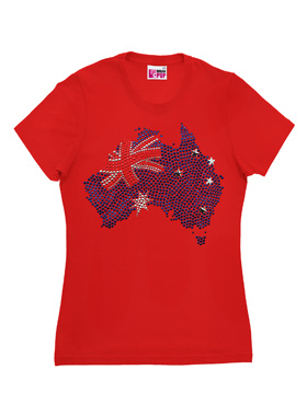Australia GlamourGlitz Flag Women's T-Shirt