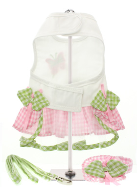 Butterfly Harness Dress, Lead & Hat