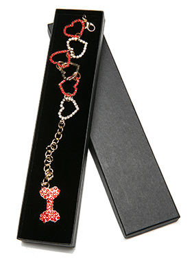 Heart to Heart Crystal Dog Necklace