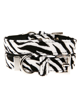 Zebra Print Fabric Collar