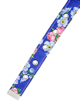 Pink / Blue Floral Burst Fabric Collar