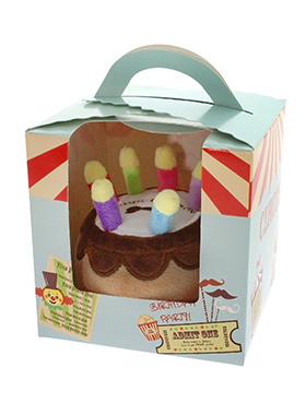 Birthday Pupcake Plush & Squeaky Dog Toy (with box)