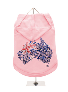 GlamourGlitz Australia Flag Dog Hoodie