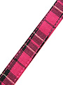 Fuschia Pink Tartan Fabric Collar