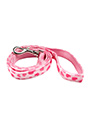 Pink Hearts Fabric Collar & Lead Set
