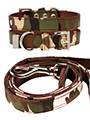 Camouflage Fabric Collar & Lead Set