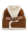 Luxury Brown & Cream Faux Shearling Harness