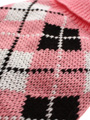 Pink & Black Argyle Sweater