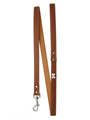 Brown Leather Diamante Lead