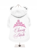 ''Classy Bitch'' Fleece-Lined Dog Hoodie / Sweatshirt