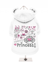 ''Pretty Princess'' Fleece-Lined Dog Hoodie / Sweatshirt