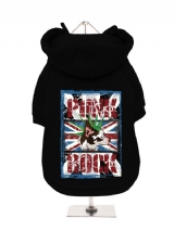 ''UK Punk Rock'' Fleece-Lined Dog Hoodie / Sweatshirt