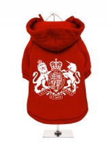 ''British Coat of Arms'' Fleece-Lined Dog Hoodie / Sweatshirt