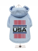 ''Made in the USA #1'' Fleece-Lined Dog Hoodie / Sweatshirt