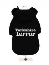 ''Yorkshire Terror'' Fleece-Lined Dog Hoodie / Sweatshirt