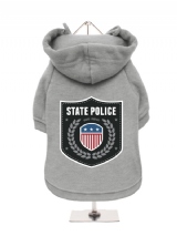 ''State Police'' Fleece-Lined Dog Hoodie / Sweatshirt