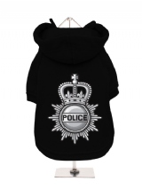 ''British Police'' Fleece-Lined Dog Hoodie / Sweatshirt