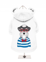 ''Humanimals: Sailing Schnauzer'' Fleece-Lined Dog Hoodie / Sweatshirt