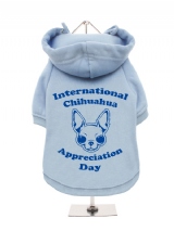 ''Chihuahua Appreciation Day'' Fleece-Lined Dog Hoodie / Sweatshirt