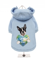 ''Save the Planet'' Fleece-Lined Dog Hoodie / Sweatshirt
