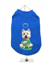 ''Recycle Reduce Reuse'' Harness-Lined Dog T-Shirt