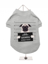 ''Police Mugshot - Pug'' Dog T-Shirt