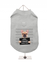 ''Police Mugshot - French Bulldog'' Harness-Lined Dog T-Shirt