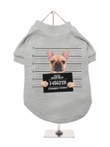 ''Police Mugshot - French Bulldog'' Dog T-Shirt