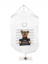 ''Police Mugshot - Yorkshire Terrier'' Harness-Lined Dog T-Shirt