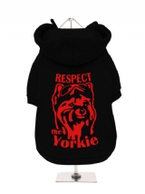 ''Respect The Yorkie'' Fleece-Lined Dog Hoodie / Sweatshirt