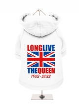 ''Queens Jubilee: Long Live The Queen'' Fleece-Lined Dog Hoodie / Sweatshirt