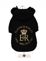 ''Queens Jubilee: ERII Platinum Jubilee'' Fleece-Lined Dog Hoodie / Sweatshirt