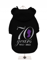 ''Queens Jubilee: 70 Years'' Fleece-Lined Dog Hoodie / Sweatshirt