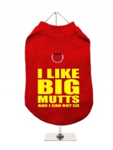 ''I Like Big Mutts'' Harness-Lined Dog T-Shirt
