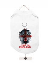 ''World Cup 2022: Come On England'' Harness-Lined Dog T-Shirt