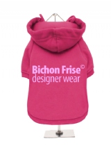 ''Bichon Frise Designer Wear'' Fleece-Lined Dog Hoodie / Sweatshirt