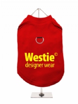 ''Westie Designer Wear'' Harness-Lined Dog T-Shirt